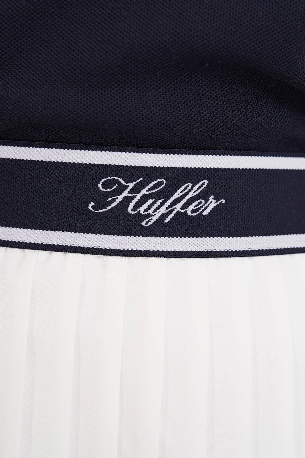 BIRDIE PLEATED GOLF SKORT CHALK/NAVY - Image 4