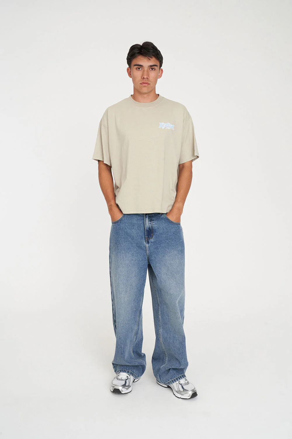 BLOCK CROP TEE 220/INDY MOONROCK - Image 4