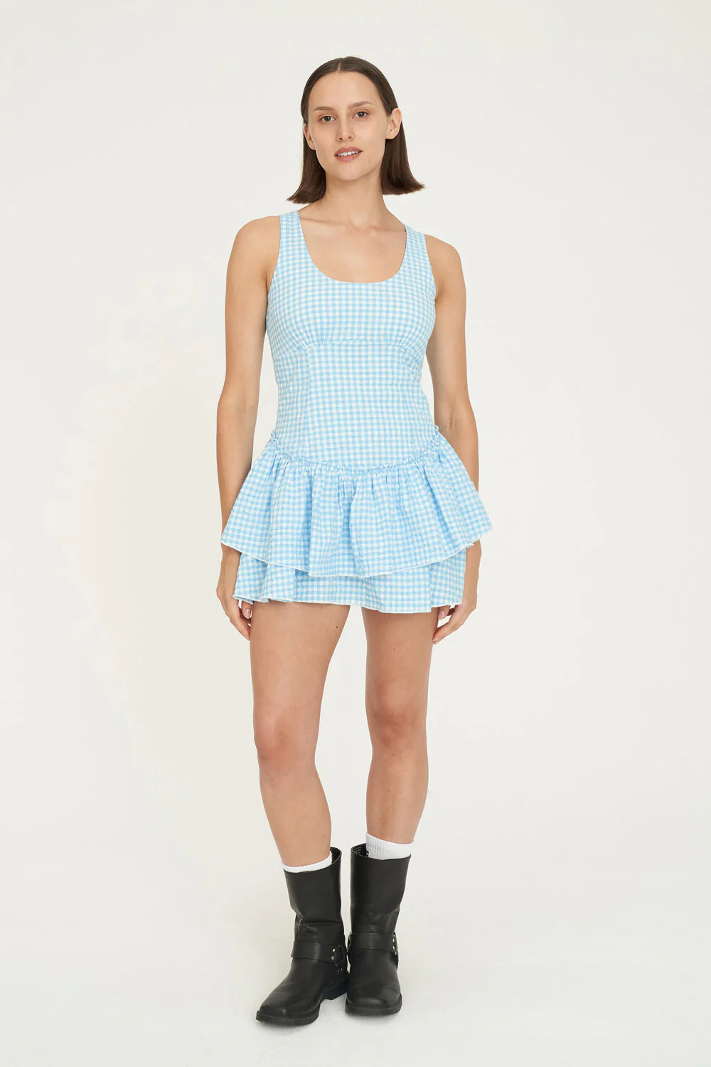 CATALINA BEA DRESS BLUE/CHALK - Image 3