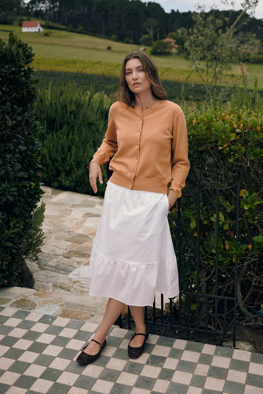 CLARISSE MIDI SKIRT WHITE - Image 3