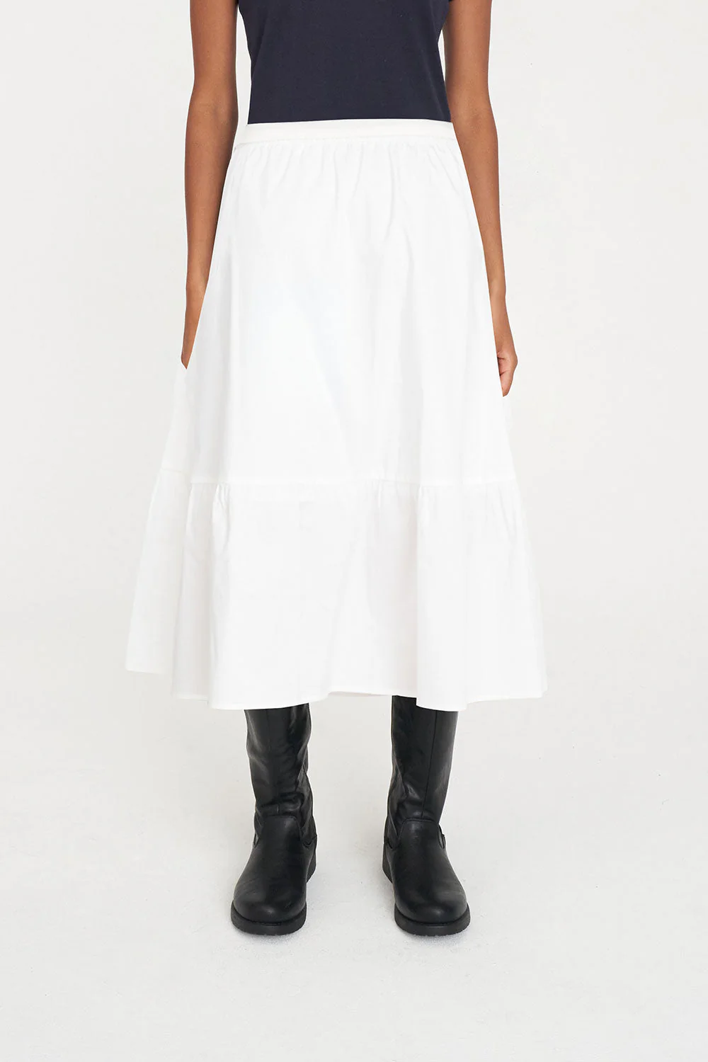 CLARISSE MIDI SKIRT WHITE - Image 4