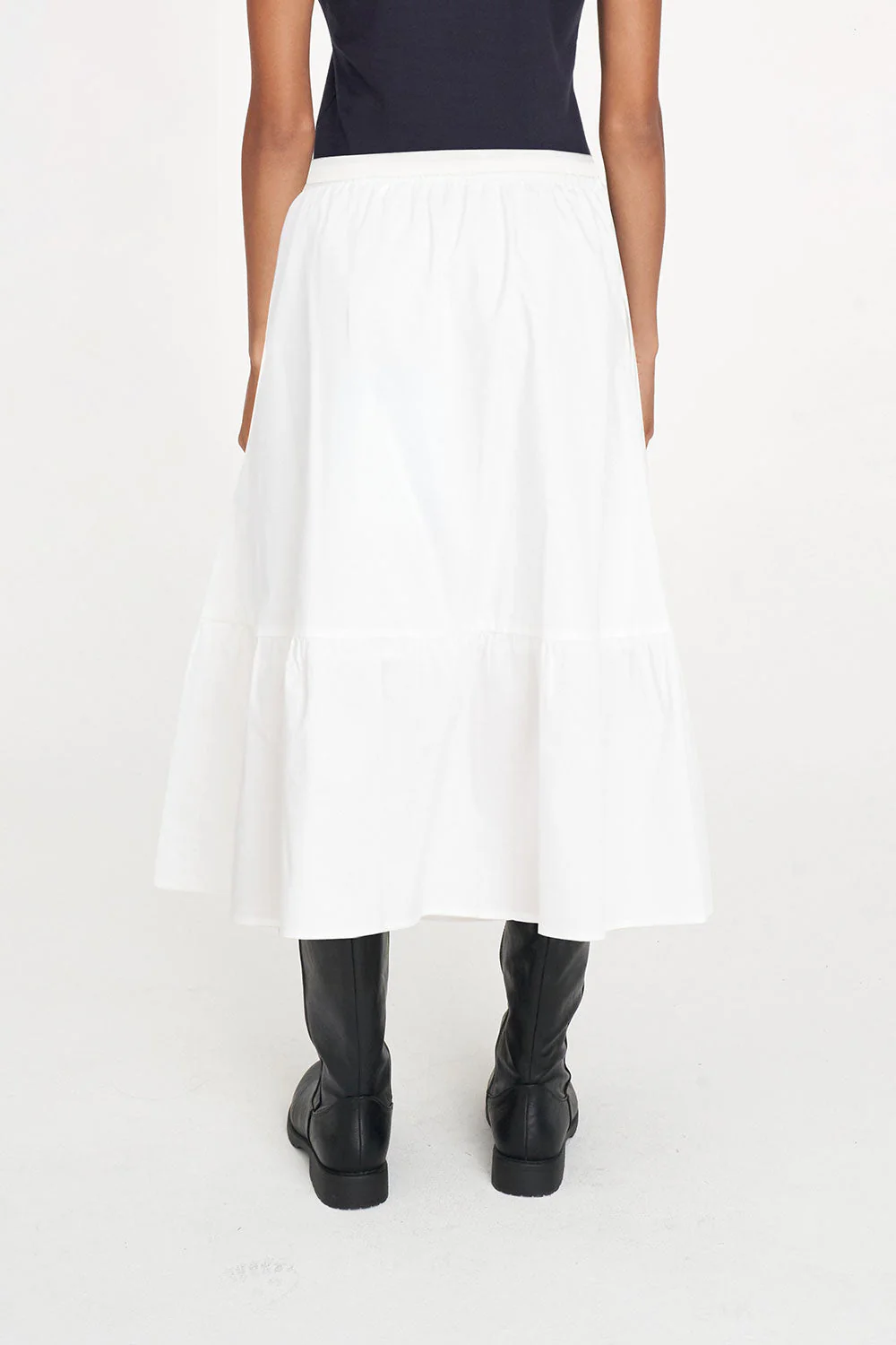 CLARISSE MIDI SKIRT WHITE - Image 5