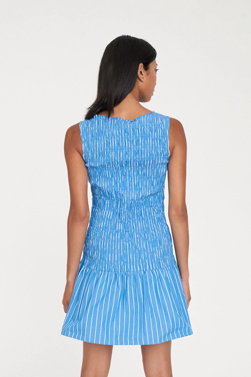 HAVEN SHIRRED MINI DRESS SPRINT STRIPE - Image 5
