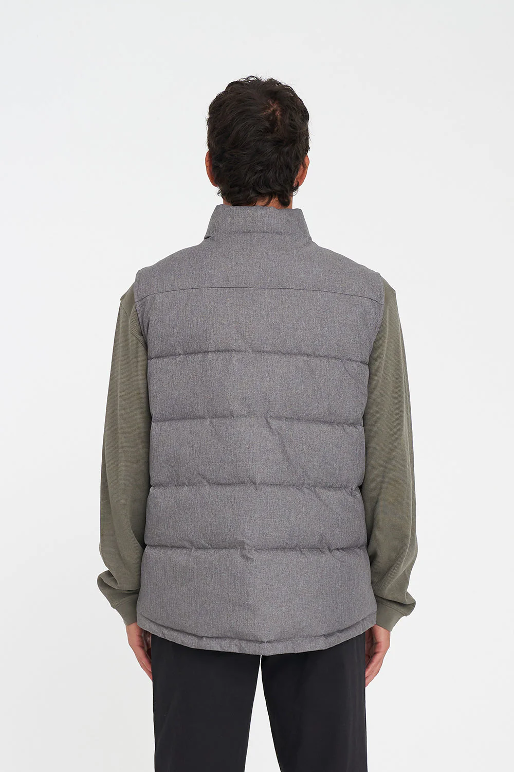 MENS HUFFER PUFFER VEST HRGBONE GREY - Image 10