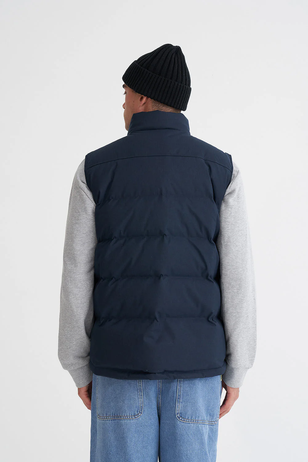 MENS HUFFER PUFFER VEST HRGBONE NAVY - Image 3