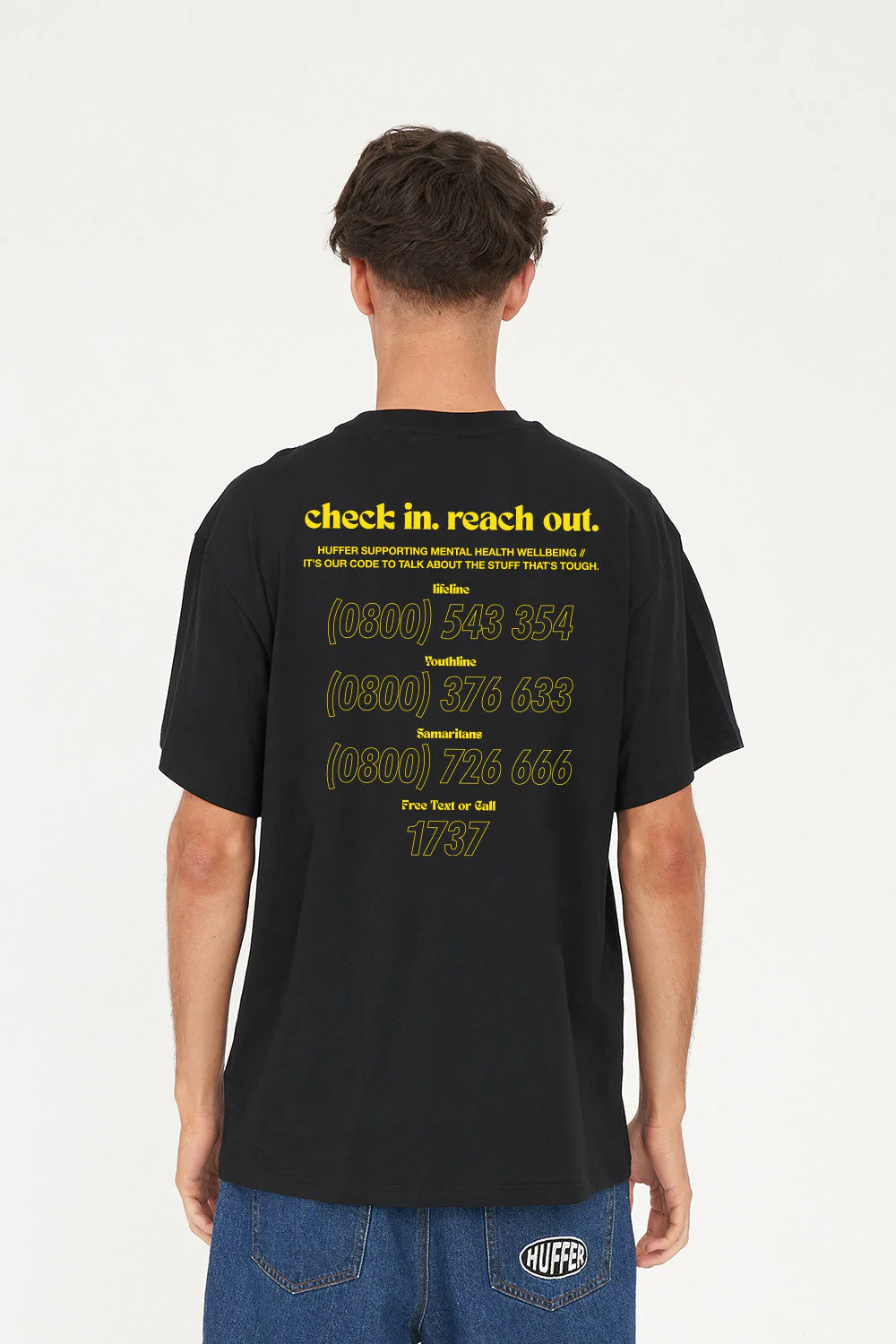 MENS SUP TEE/REACH OUT BLACK - Image 3