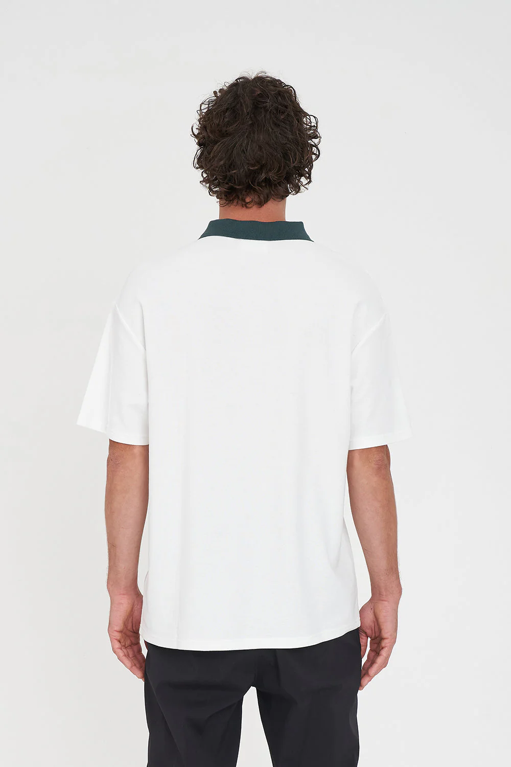 PAR LINE SS POLO CHALK/GOLF GREEN - Image 7