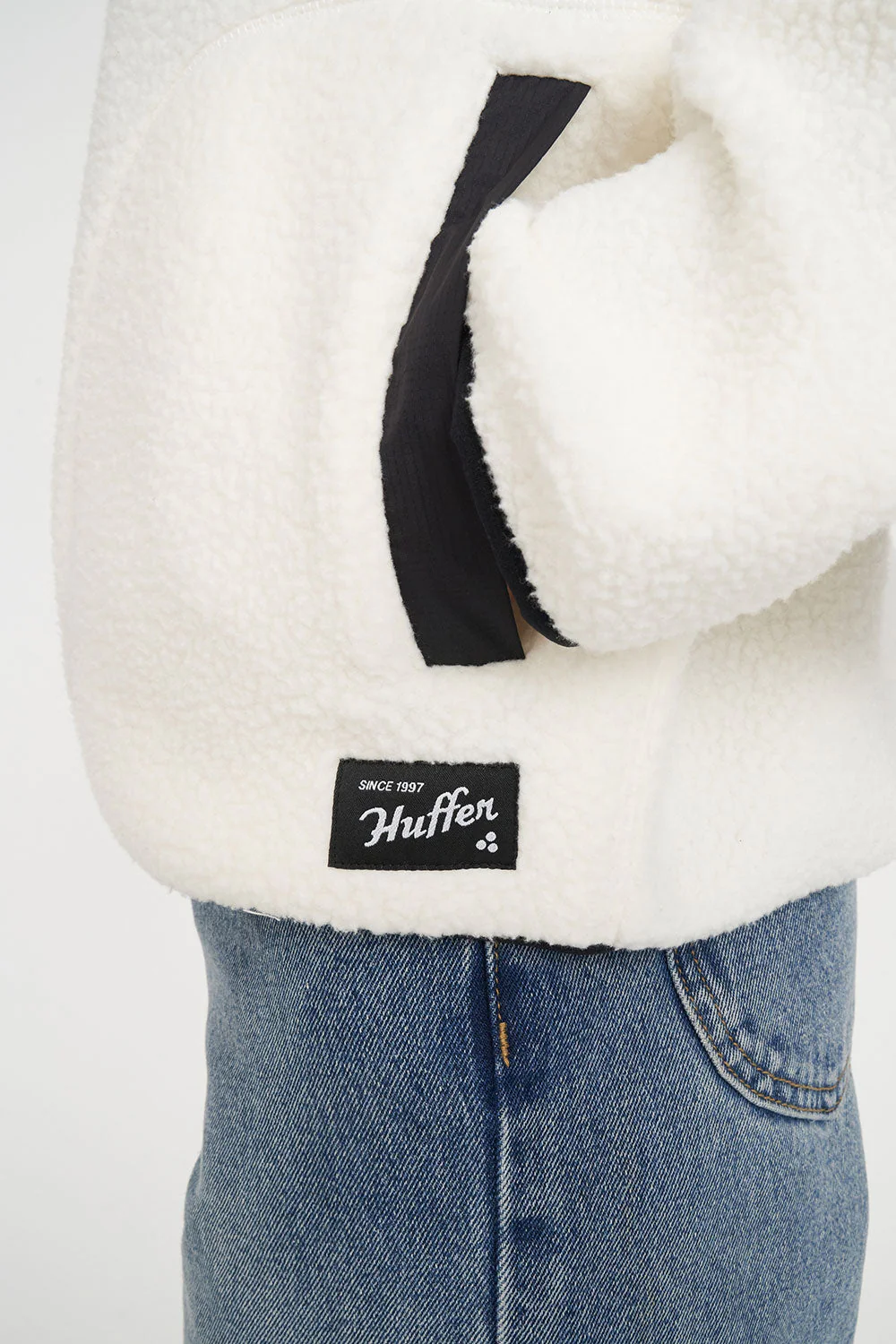 POLAR FLEECE PULLOVER CHALK/BLACK - Image 4