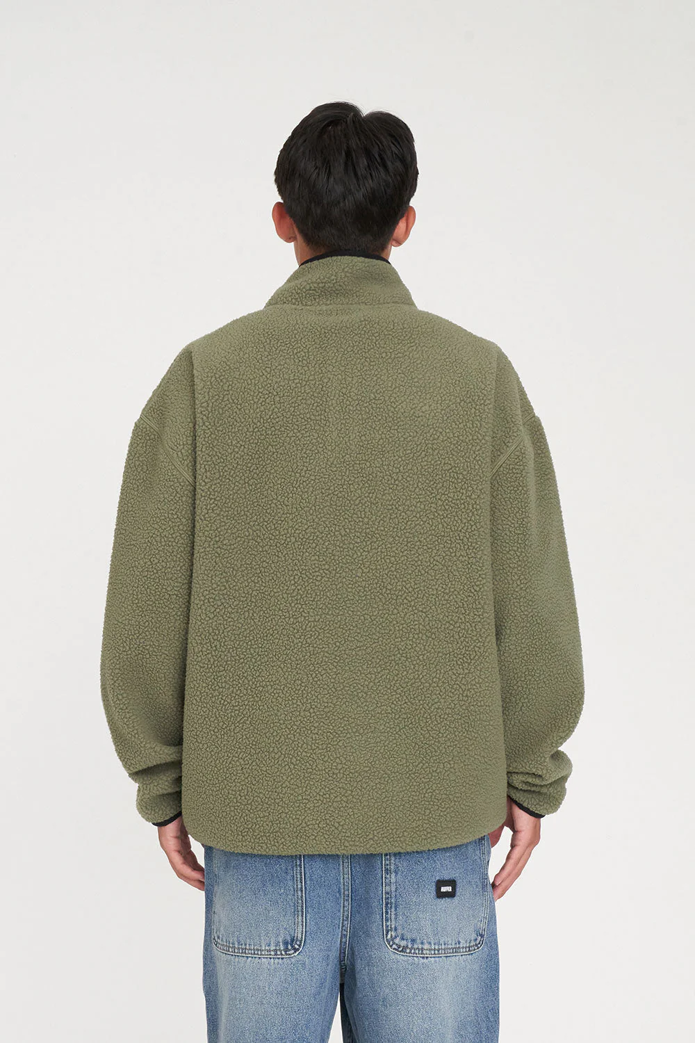 POLAR FLEECE PULLOVER KHAKI/BLACK - Image 5