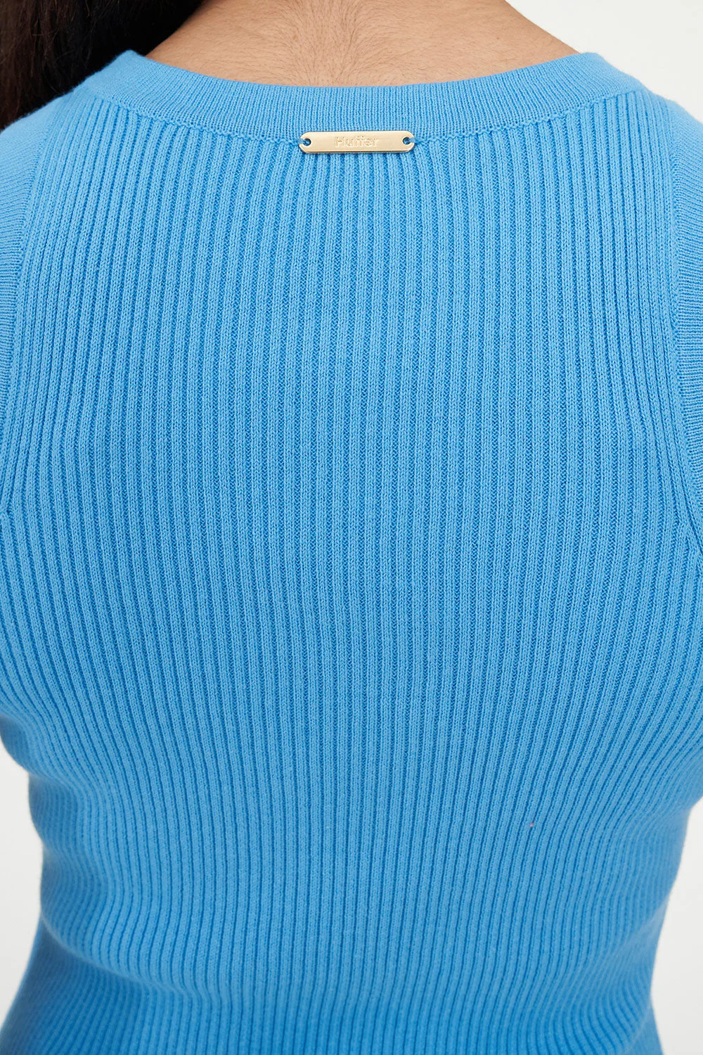 ROGUE RIB MINI DRESS BLUE GLEAM - Image 3