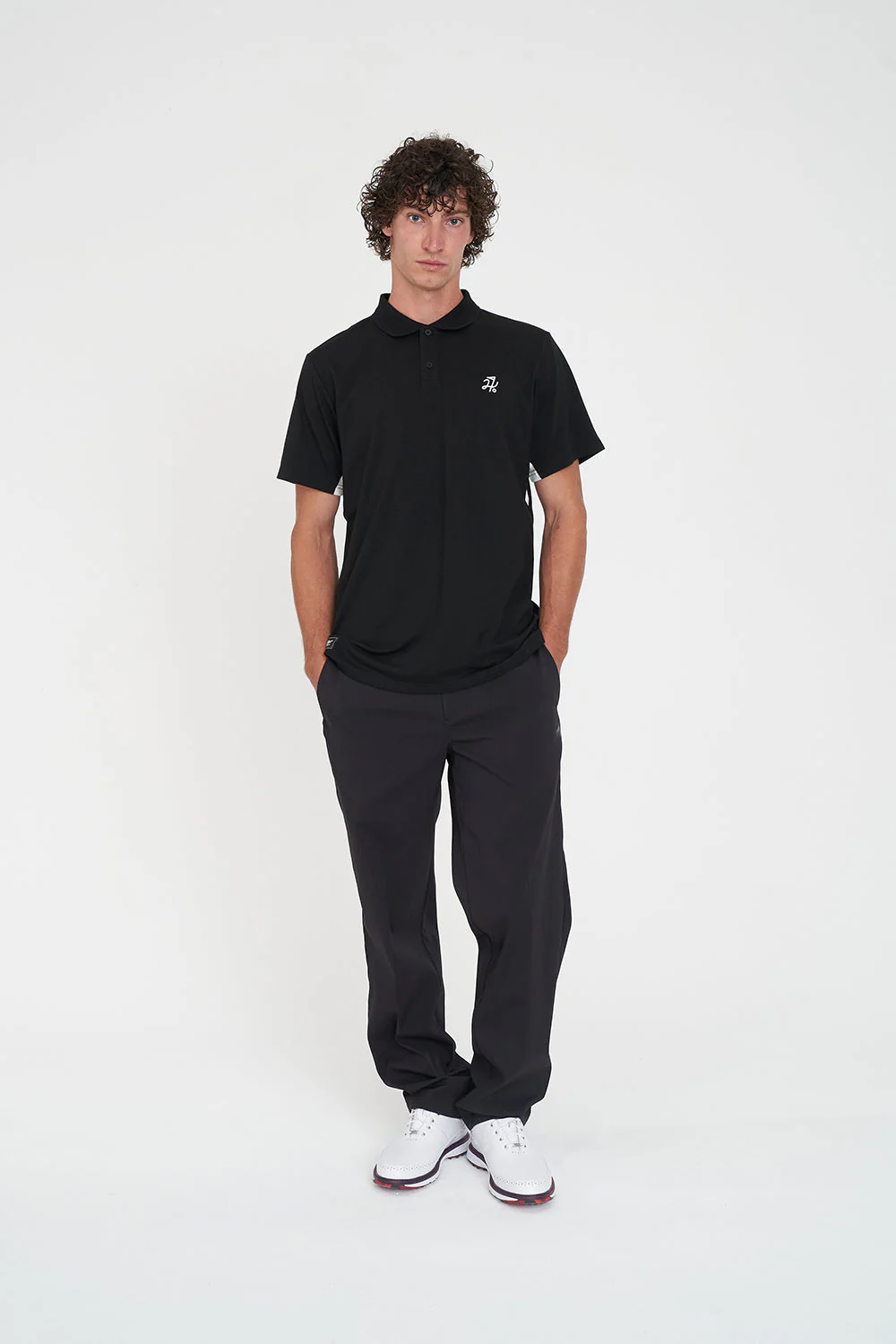 TECH PANEL SS POLO BLACK/CHALK - Image 3