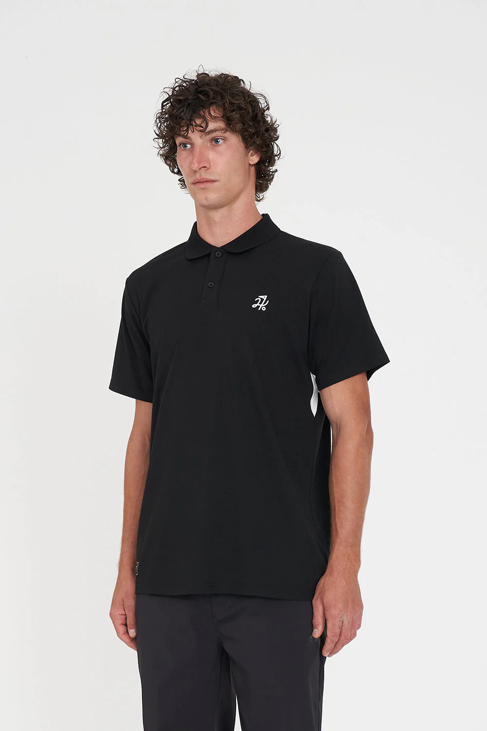 TECH PANEL SS POLO BLACK/CHALK - Image 4