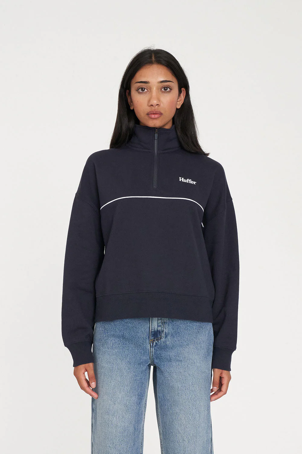 WMNS HFR BASIC ¼ ZIP NAVY - Image 3