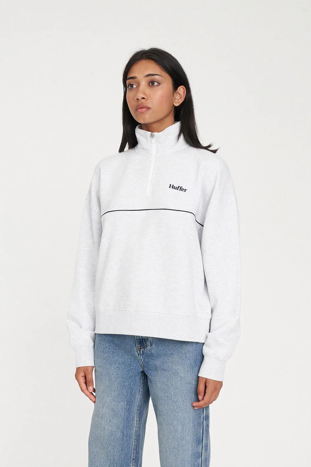 WMNS HFR BASIC ¼ ZIP SILVER M - Image 3