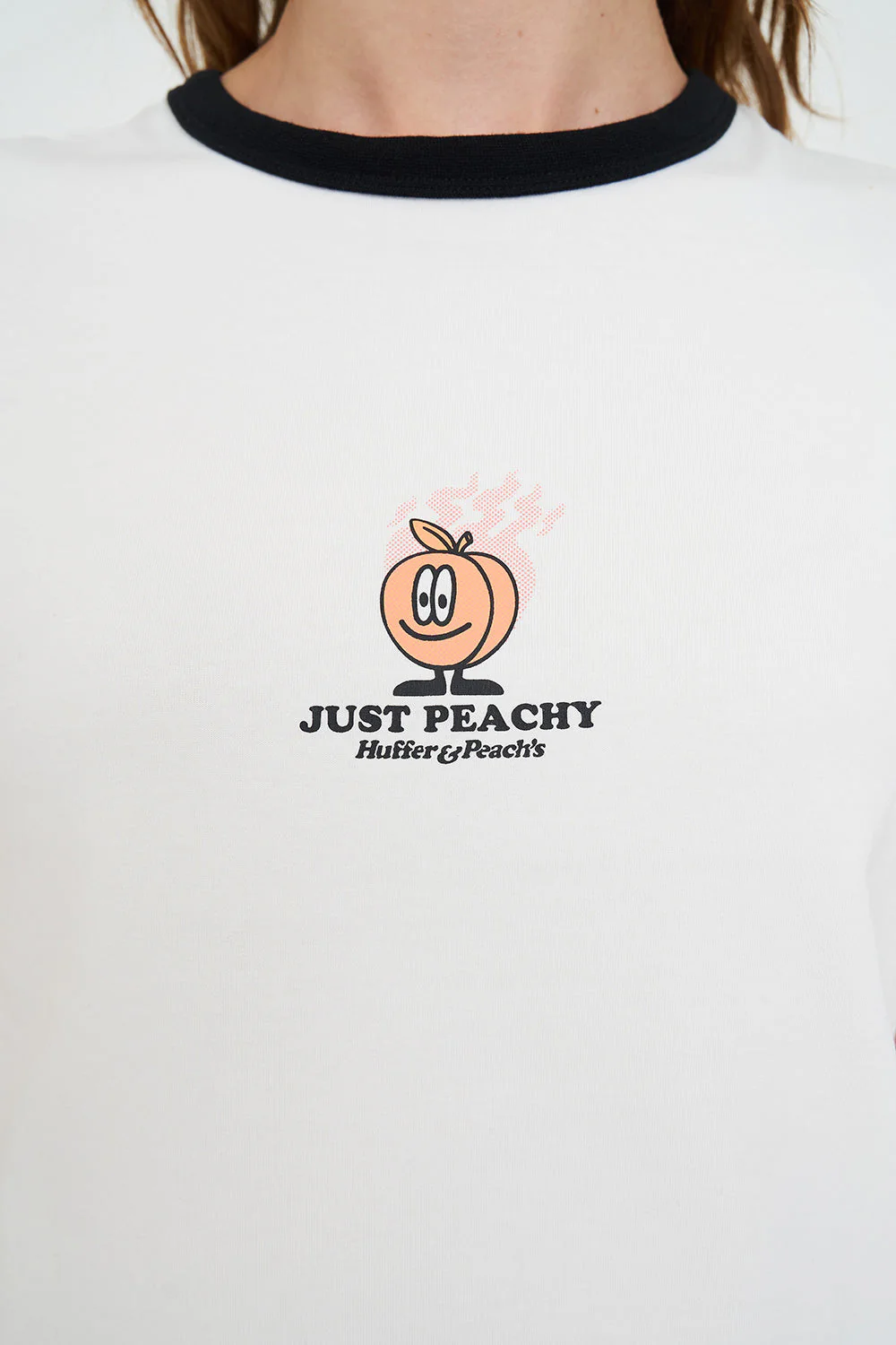 WMNS RINGER TEE/HOT & PEACHY CHALK - Image 6