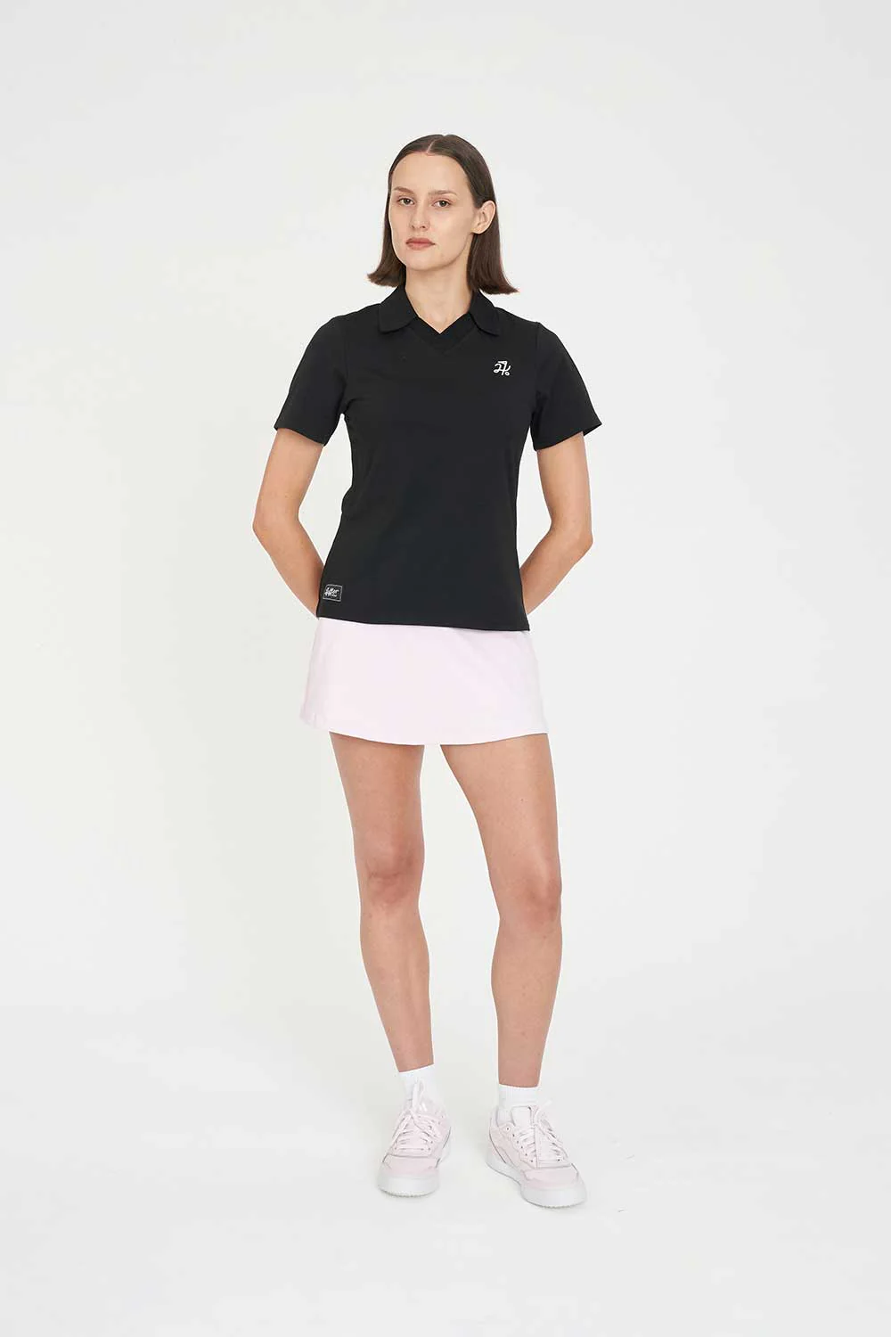WOMENS TECH BIRDIE SS POLO BLACK - Image 3