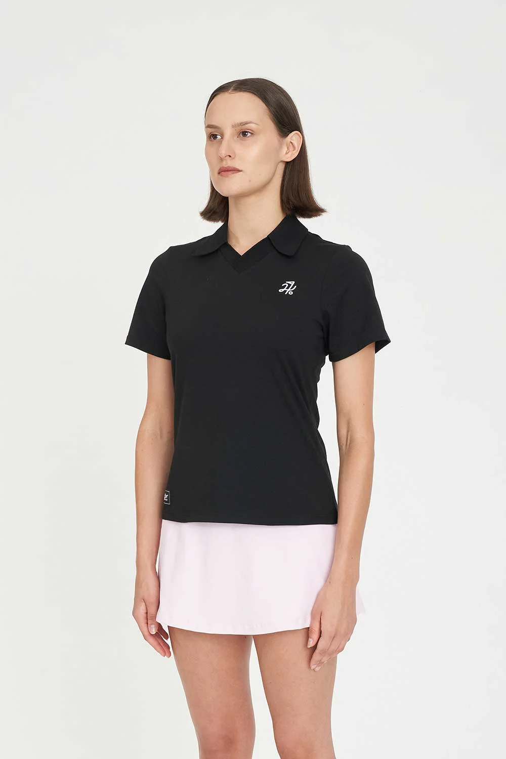 WOMENS TECH BIRDIE SS POLO BLACK - Image 4