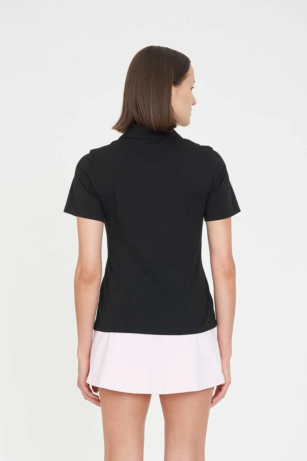 WOMENS TECH BIRDIE SS POLO BLACK - Image 7